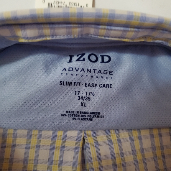 Blue and Yellow, L/S, Izod Shirt XL - Picture 2 of 5